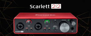 La Focusrite Scarlett 2i2 es de las tarjetas de sonido mas populares